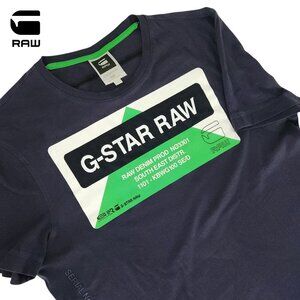 G-STAR RAW Graphic Logo T-Shirt navy medium